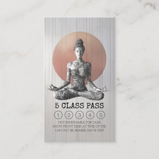 Yoga Medical Instructor Reiki Master Class Pass Treuekarte (Vorderseite)