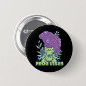 Yoga Meditating Frog Button (Vorne & Hinten)