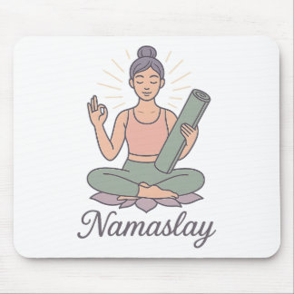 Yoga Meditation Achtsamkeit Lotus Ruhe Energie Nam Mousepad