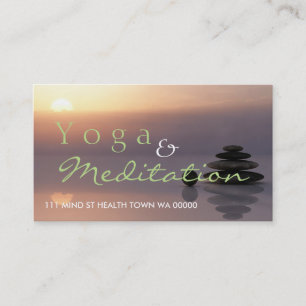 YOGA Meditation Balance Instructor Health Spirit Visitenkarte
