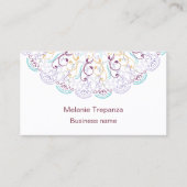 Yoga Meditation Blumenmandala für beruflichen Visitenkarte (Vorderseite)