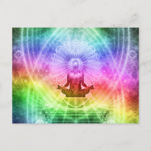 Yoga Meditation Buddhist Nirvana Inspirational Postkarte