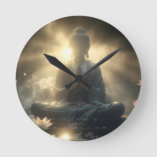 YOGA - MEDITATION - CARPE DIEM RUNDE WANDUHR (Vorderseite)