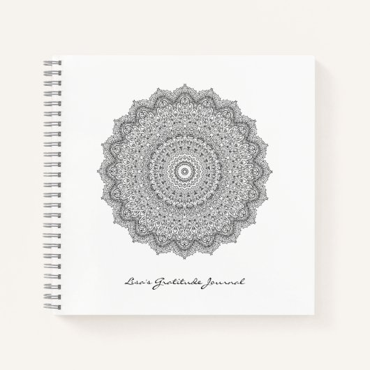 Yoga Meditation Dankbarkeit Mandala Journal Notizblock (Vorderseite)