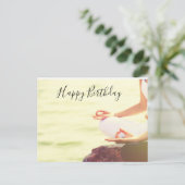 Yoga Meditation des Zeigefingers Geburtskarte Postkarte (Stehend Vorderseite)