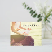 Yoga Meditation des Zeigefingers Geburtskarte Postkarte (Stehend Vorderseite)