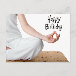 Yoga-Meditation-Frau Alles Gute zum Geburtstag Postkarte
