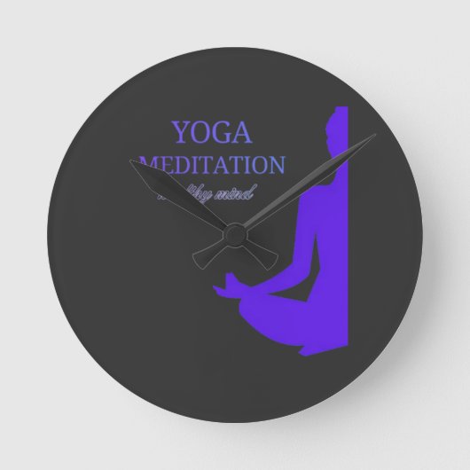 Yoga & Meditation für einen gesunden Geist Runde Wanduhr (Vorderseite)