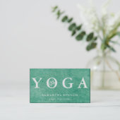 Yoga-Meditation für elegante Logos Visitenkarte (Stehend Vorderseite)