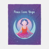 Yoga Meditation Girl Fleecedecke (Vorderseite)