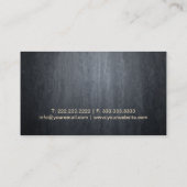 Yoga & Meditation Gold Om Mantra Dunkelgrau Visitenkarte (Rückseite)