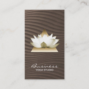 Yoga & Meditation Goldener Lotus Vintage Braune We Visitenkarte
