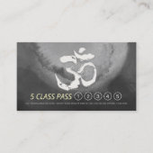 Yoga Meditation Instructor 5 Class Pass Loyalty OM Treuekarte (Vorderseite)