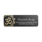 YOGA Meditation Instructor Black & Gold OM Mandala (Vorne)