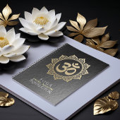 YOGA Meditation Instructor Black & Gold OM Mandala Notizblock
