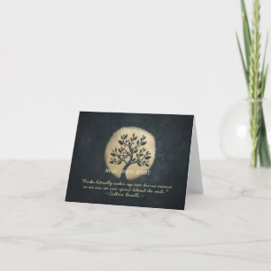Yoga Meditation Instructor Black Gold Tree Quotes Karte