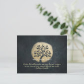Yoga Meditation Instructor Black Gold Tree Quotes Postkarte (Stehend Vorderseite)
