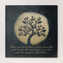 Yoga Meditation Instructor Black Gold Tree Quotes