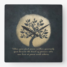 Yoga Meditation Instructor Black Gold Tree Quotes