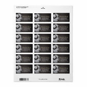 Yoga Meditation Instructor Black Silver ZEN Symbol Adressaufkleber (Vorne)