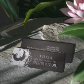 Yoga Meditation Instructor Black Silver ZEN Symbol Mini Visitenkarte