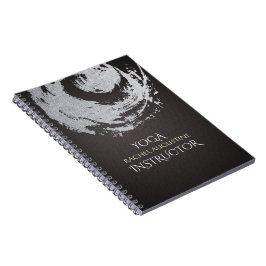 Yoga Meditation Instructor Black Silver ZEN Symbol Notizblock