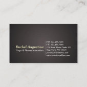 Yoga Meditation Instructor Black Silver ZEN Symbol Visitenkarte (Rückseite)