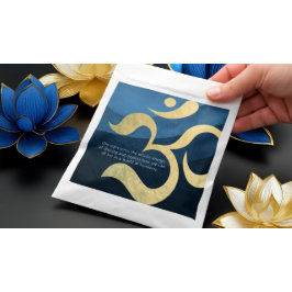 Yoga Meditation Instructor Blue and Gold OM Symbol Geschenktütchen