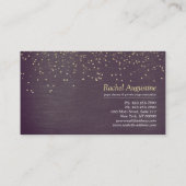 Yoga Meditation Instructor Blue Gold Bokeh Glitzer Visitenkarte (Rückseite)