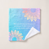 Yoga Meditation Instructor Blue Gold Mandala Zitat Badhandtuch Set (Waschlappen)