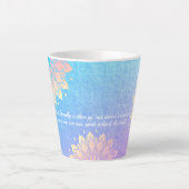 Yoga Meditation Instructor Blue Gold Mandala Zitat Milchtasse (Vorderseite)