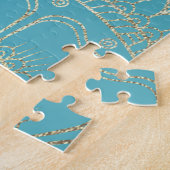 Yoga Meditation Instructor Blue Gold Mandala Zitat Puzzle (Seite)