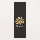 Yoga Meditation Instructor Chic Black & Gold Lotus Yogamatte (Vorderseite)