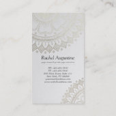 Yoga Meditation Instructor Chic Black Gold Mandala Visitenkarte (Rückseite)
