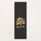 Yoga Meditation Instructor Chic White & Gold Lotus Yogamatte (Rückseite)