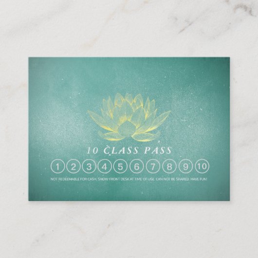 Yoga Meditation Instructor Class Pass Ernennung Terminkarte (Vorderseite)