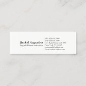 Yoga Meditation Instructor Easy Pose ZEN Symbol Mini Visitenkarte (Rückseite)