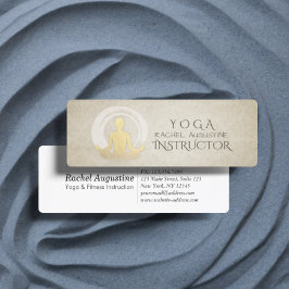 Yoga Meditation Instructor Easy Pose ZEN Symbol Mini Visitenkarte