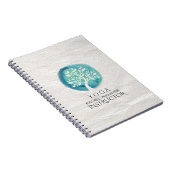 YOGA Meditation Instructor Eleganter Wasserfarben Notizblock (Rechte Seite)