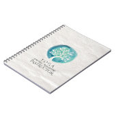 YOGA Meditation Instructor Eleganter Wasserfarben Notizblock (Linke Seite)