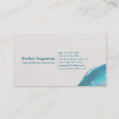 Yoga Meditation Instructor für Eleganter Wasserfar Visitenkarte (Rückseite)