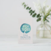 Yoga Meditation Instructor für Eleganter Wasserfar Visitenkarte (Stehend Vorderseite)