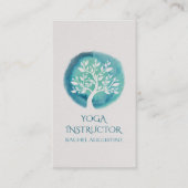 Yoga Meditation Instructor für Eleganter Wasserfar Visitenkarte (Vorderseite)