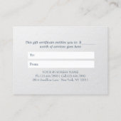 Yoga Meditation Instructor Gift Certificate OM Rabattkarte (Rückseite)