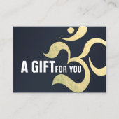 Yoga Meditation Instructor Gift Certificate OM Rabattkarte (Vorderseite)