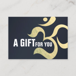 Yoga Meditation Instructor Gift Certificate OM Rabattkarte