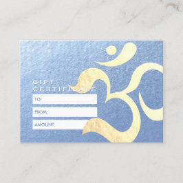 Yoga Meditation Instructor Gift Certificate OM Rabattkarte