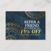 Yoga Meditation Instructor Gold Mandala Anleitung Empfehlungskarte (Vorderseite)