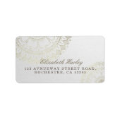 Yoga Meditation Instructor Gold Mandala Blume Adressaufkleber (Vorne)