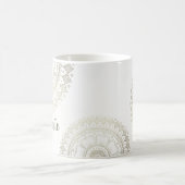 Yoga Meditation Instructor Gold Mandala Blume Kaffeetasse (Mittel)